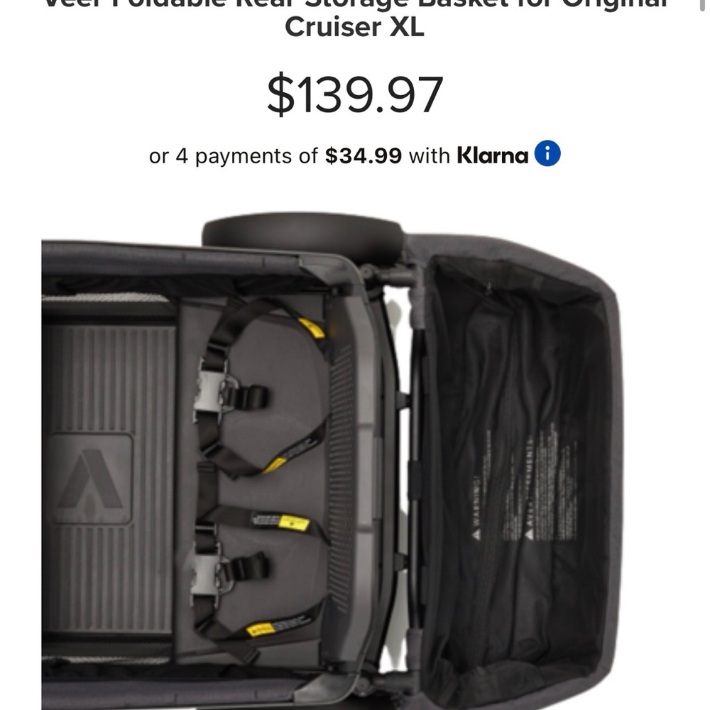 Foldable Rear Storage Basket for Kids